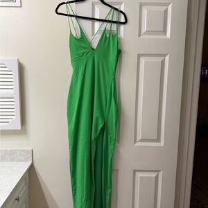 Showpo Bright Green Strappy Jumpsuit